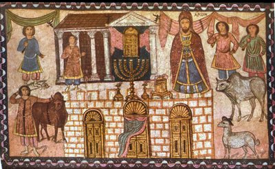 Tabernacle a jeho kněží (tempera na omítce) od Jewish School