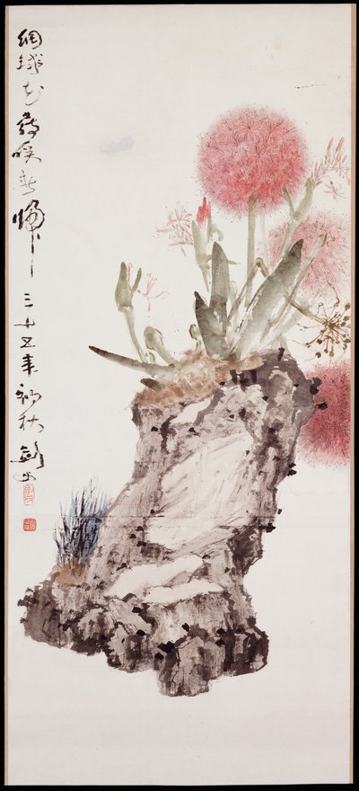 Hortenzie a skála od Jianfu Gao