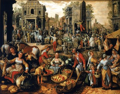 Trh s Ecce Homo od Joachim Beuckelaer