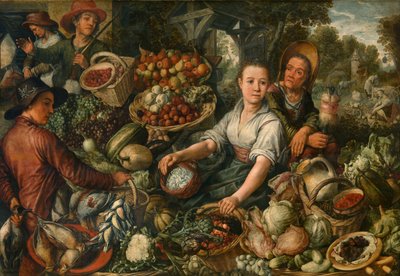 Zeleninový trh (olej na panelu) od Joachim Beuckelaer