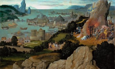 Rané nizozemské umění: Umučení svaté Kateřiny par Patinier, Joachim (asi 1480-1524), před rokem 1515. Olej na dřevě, 27,8x44,8. Uměleckohistorické muzeum, Vienne od Joachim Patinir