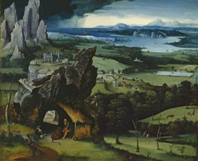 Krajina se Svatým Jeronýmem od Joachim Patinir