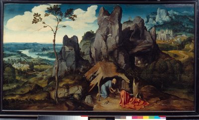 Obraz Svatý Jeroným v poušti od Joachima Patinira (1485-1524) od Joachim Patinir