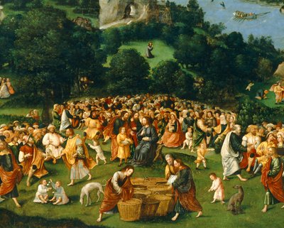 Rozmnožení chleba... (olej na plátně) od Joachim Patinir