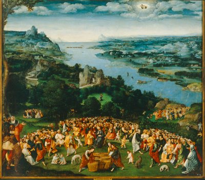 Rozmnožení chleba... (olej na plátně) od Joachim Patinir