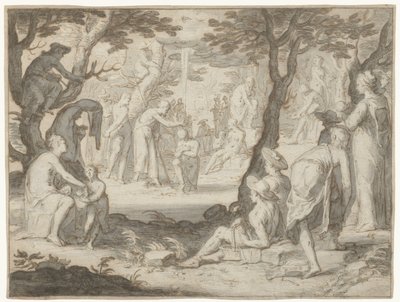 Křest Kristův od Joachim Wtewael or Utewael