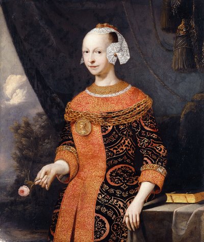 Portrét dámy, identifikované jako Anne, Marquise de Basville, od Joachim or Luhne Luhn