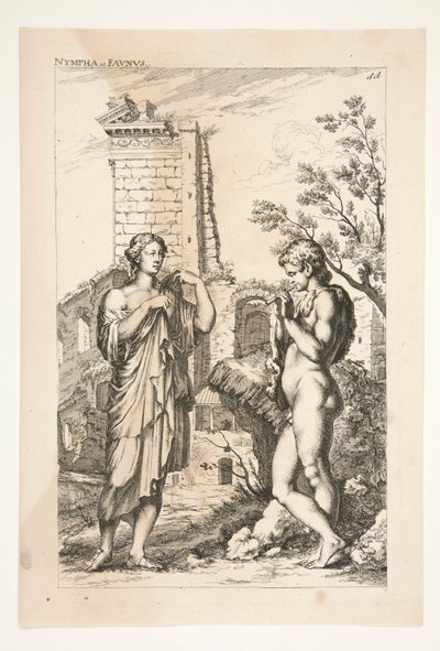 Diane de Gabies a Faun, z Obdivovaných starověkých soch od Joachim von Sandrart