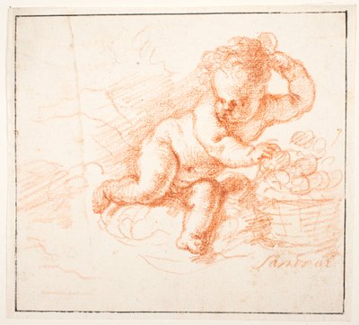 Putti sbírá ovoce od Joachim von Sandrart