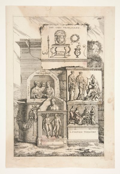 Římské reliéfy s nápisy od Joachim von Sandrart