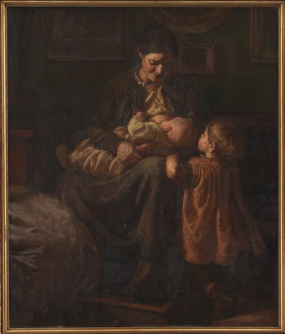Umělcova manželka se dvěma dětmi od Joakim Frederik Skovgaard