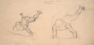 Dvě studie lezoucích chlapců (nebo létajících andělů) od Joakim Frederik Skovgaard