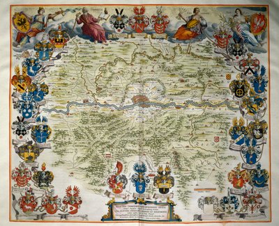 Frankfurt a jeho území, svazek III, Atlas Maior, od Joan Blaeu (1596-1673), mědirytina, Amsterdam od Joan Blaeu