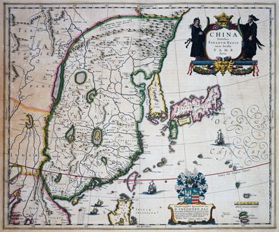 Mapa Číny, od Joan Blaeu (1596-1673) od Joan Blaeu