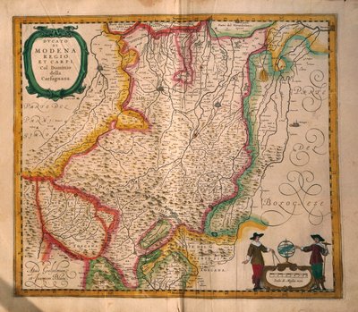 Mapa Modeny z Theatrum civitatum et admirandorum Italiae od Joan Blaeu, rytina od Joan Blaeu