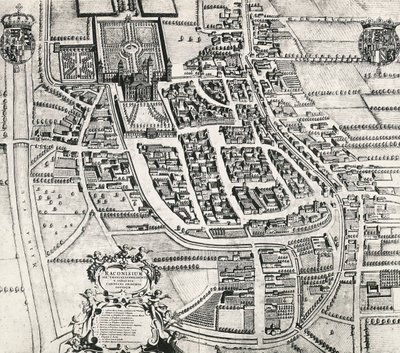 Mapa Racconigi, rytina od Joan Blaeu (1596-1673), Itálie od Joan Blaeu
