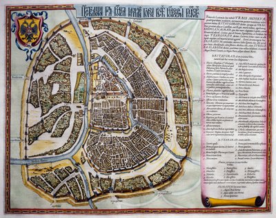 Moskva, druhý díl, titulní strana I. dílu, z Atlas Maior, atlas v 11 dílech, od Joan Blaeu (1596-1673), mědirytina, 57,5x39 cm, Amsterdam od Joan Blaeu
