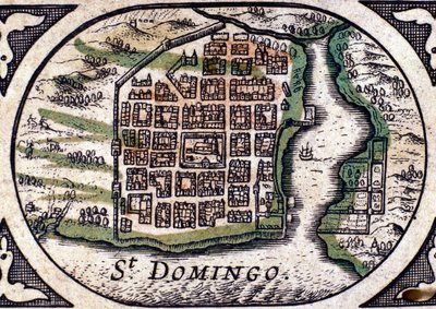 Santo Domingo - v Atlasu od W. J. Blaeu od Joan Blaeu