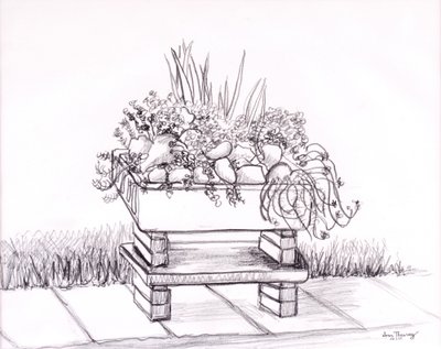 The Sink Garden, 2000, grafit od Joan Thewsey