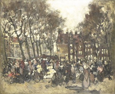 Noordermarkt v Amsterdamu od Joannes Barnardus Antonius Maria Westerwoudt