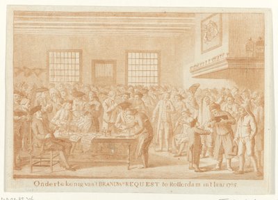 Podepsání žádosti Brandewijn v Rotterdamu, 1785 Podpis Brand.W. Žádost v Rotterdamu in 