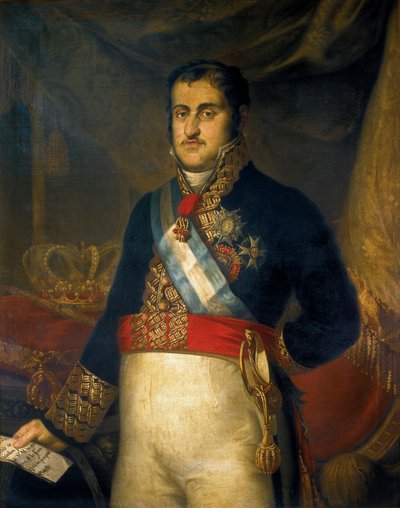 Portrét Ferdinanda VII. (Fernando VII od Joaquin Manuel Fernandez Cruzado