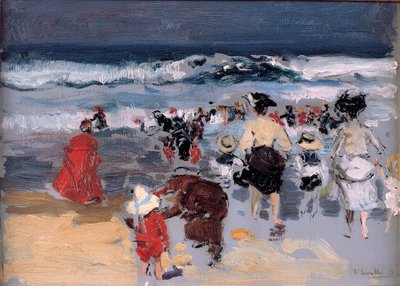 Pláž v Biarritz, 1906 od Joaquín Sorolla