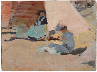 Pláž, Biarritz od Joaquín Sorolla