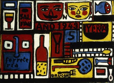 Konstrukce se dvěma maskami; Construccion con Dos Mascaras od Joaquin Torres-Garcia