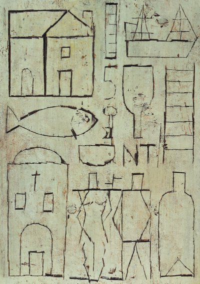 Grafika se dvěma čísly od Joaquin Torres-Garcia