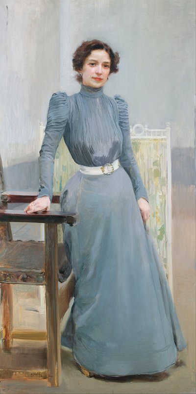 Clotilda v šedých šatech od Joaquín Sorolla