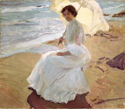 Clotilde na pláži, 1904. od Joaquín Sorolla
