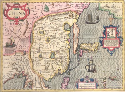 Čína, kolem roku 1607 od Jodocus Hondius