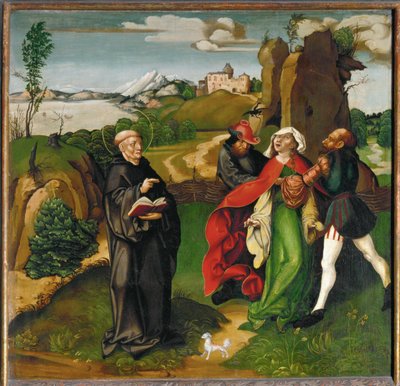 Svatý Bernard vymítající zlého ducha (tempera na dřevě) od Joerg the Elder Breu