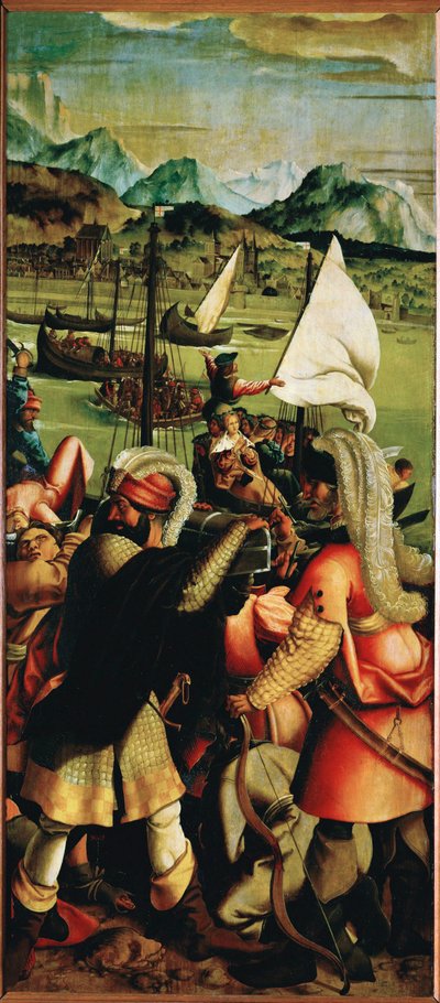 Umučení svaté Uršuly, pravá roleta od Joerg the Elder Breu