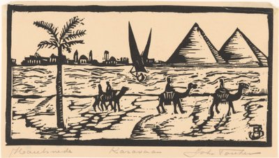 Karavaan (původní název na objektu) od Joh. Fonken (signed by artist)