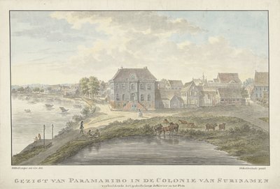 Pohled na Paramaribo od Johan Antonie Kaldenbach