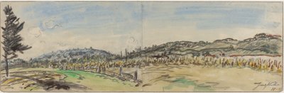 Landschaft bei Brezins, zwischen Grenoble und Vienne von Johan Barthold Jongkind