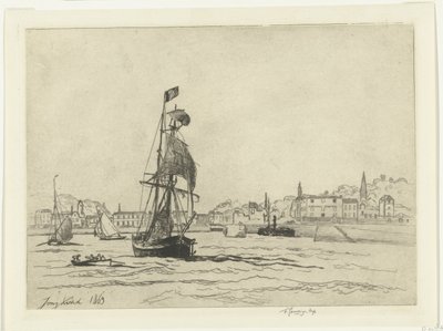Přístav Honfleur od Johan Barthold Jongkind