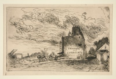 Demolice Rue des Francs-Bourgeois Saint-Marcel (Demolice v Rue des Francs-Bourgeois Saint-Marcel) od Johan-Barthold Jongkind