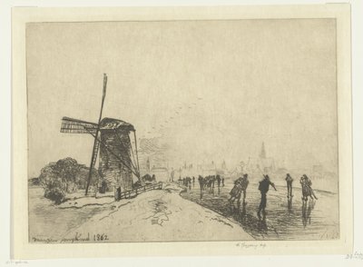Pohled na Maassluis Vue de la ville de Maaslins (Hollande) (název na objektu) od Johan Barthold Jongkind