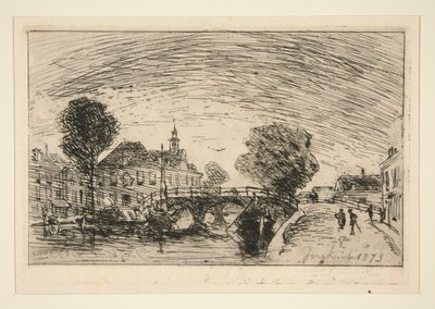 Most přes kanál od Johan-Barthold Jongkind