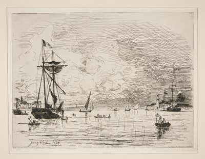 Výjezd z přístavu Honfleur od Johan-Barthold Jongkind