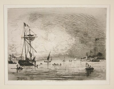 Výjezd z přístavu Honfleur od Johan-Barthold Jongkind