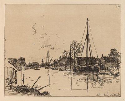 Kanál (Le Canal) od Johan Barthold Jongkind