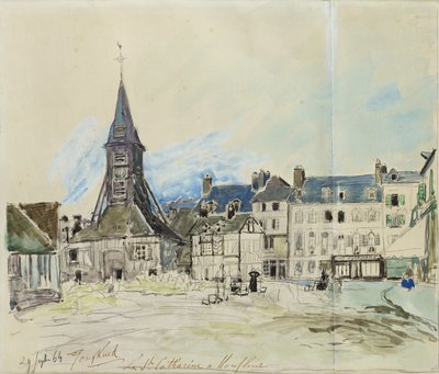 Die Kirche Sainte-Catherine, Honfleur, 1864 von Johan Barthold Jongkind