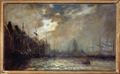 Der Hafen von Rotterdam. Gemälde von Jean Barthold Jongkind (1819-1891) 1873 von Johan Barthold Jongkind