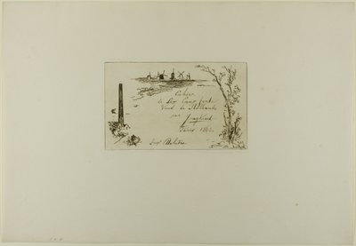 Titulní strana z knihy šesti leptů, pohledy na Holandsko od Johan Barthold Jongkind