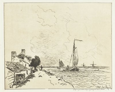 Dvě plachetnice Šest holandských tváří (titul série) od Johan Barthold Jongkind