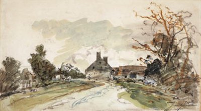 Der Weg durch Côte-Saint-André bei Grenoble von Johan-Barthold Jongkind